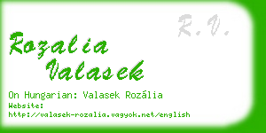 rozalia valasek business card